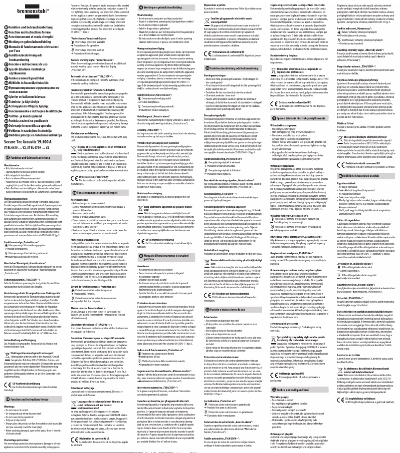 Page 1 de la notice Manuel utilisateur Brennenstuhl Secure-Tec Acoustic 19.500 A