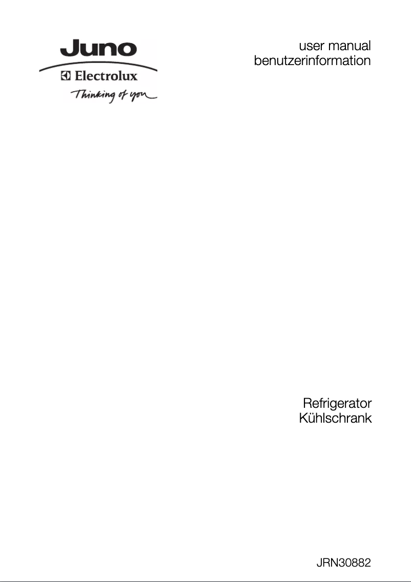 Page 1 de la notice Manuel utilisateur Juno Electrolux JRN30882