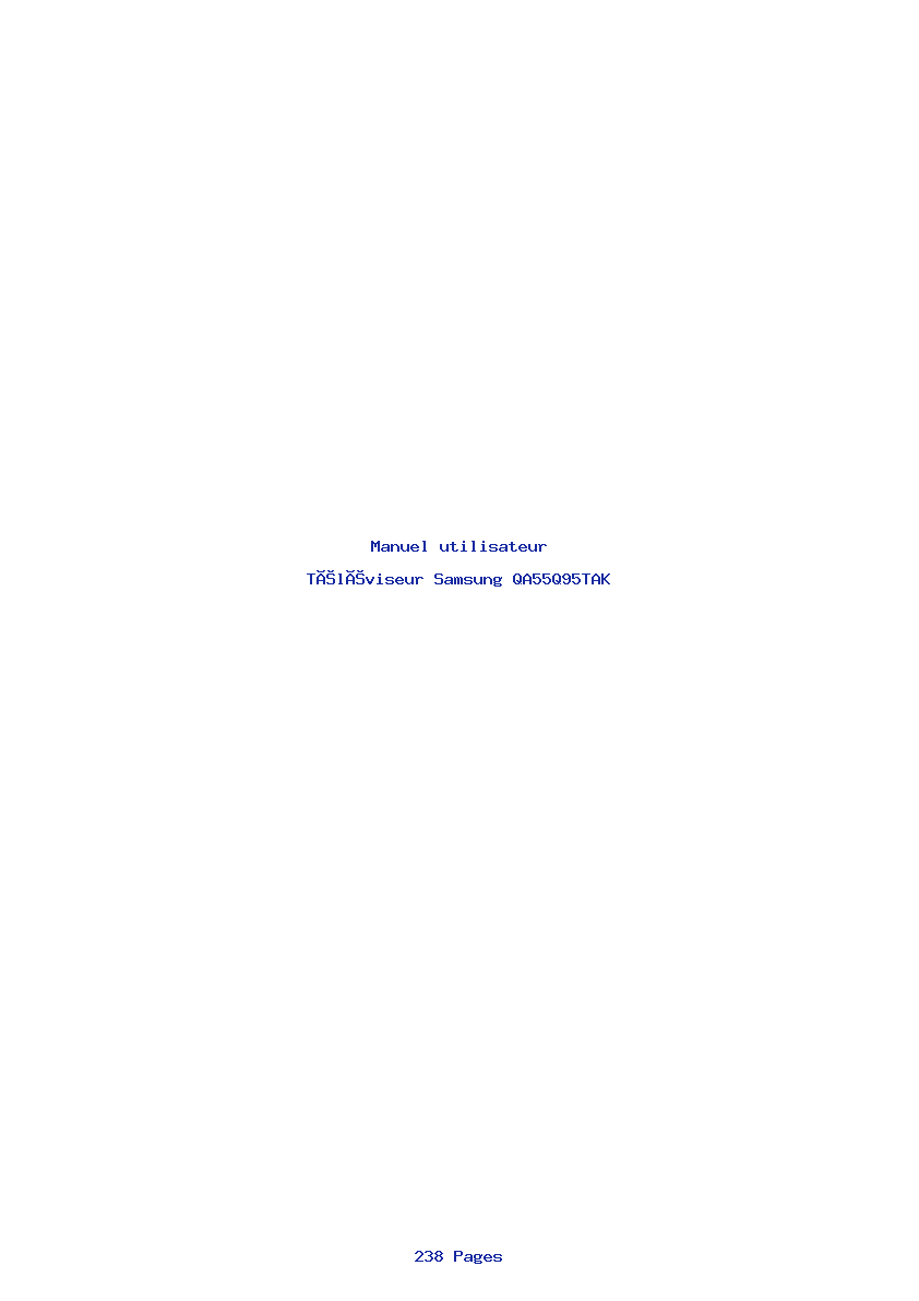 Page 1 de la notice Manuel utilisateur Samsung QA55Q95TAK