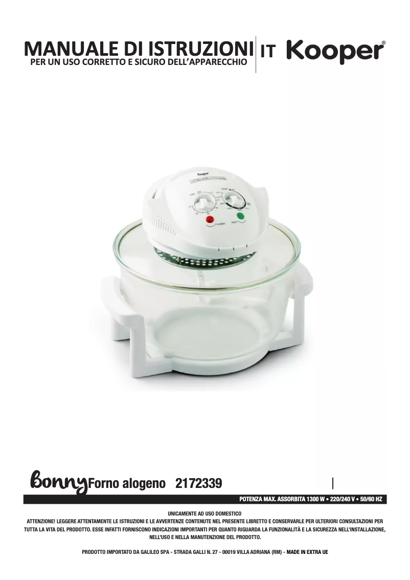 Page 1 de la notice Manuel utilisateur Kooper 2172339
