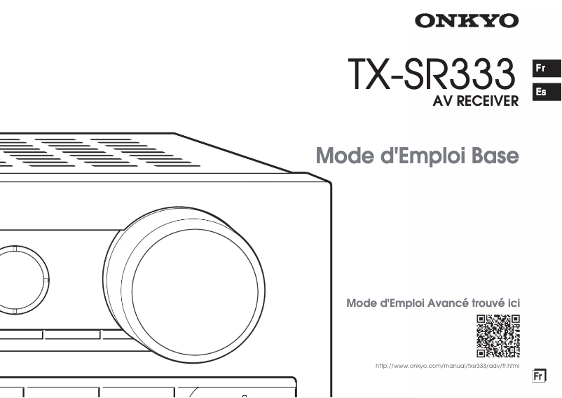 Page 1 of the manual User Manual Onkyo TX-SR333