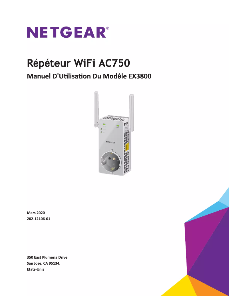 Page 1 de la notice Manuel utilisateur Netgear EX3800