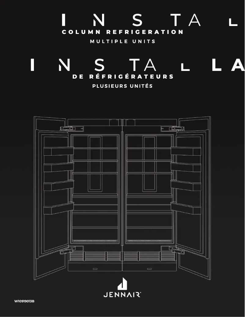 Page 1 de la notice Guide d'installation JennAir JKCPR241GM