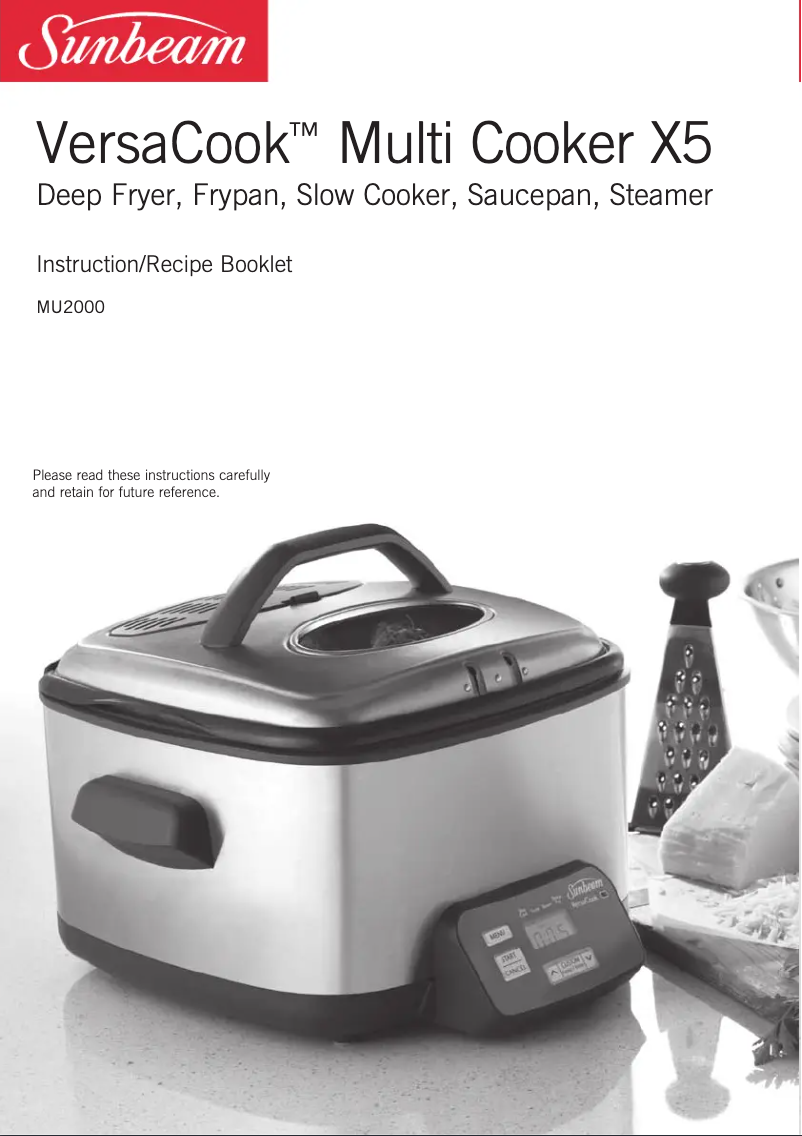 Page 1 de la notice Manuel utilisateur Sunbeam VersaCook MU2000