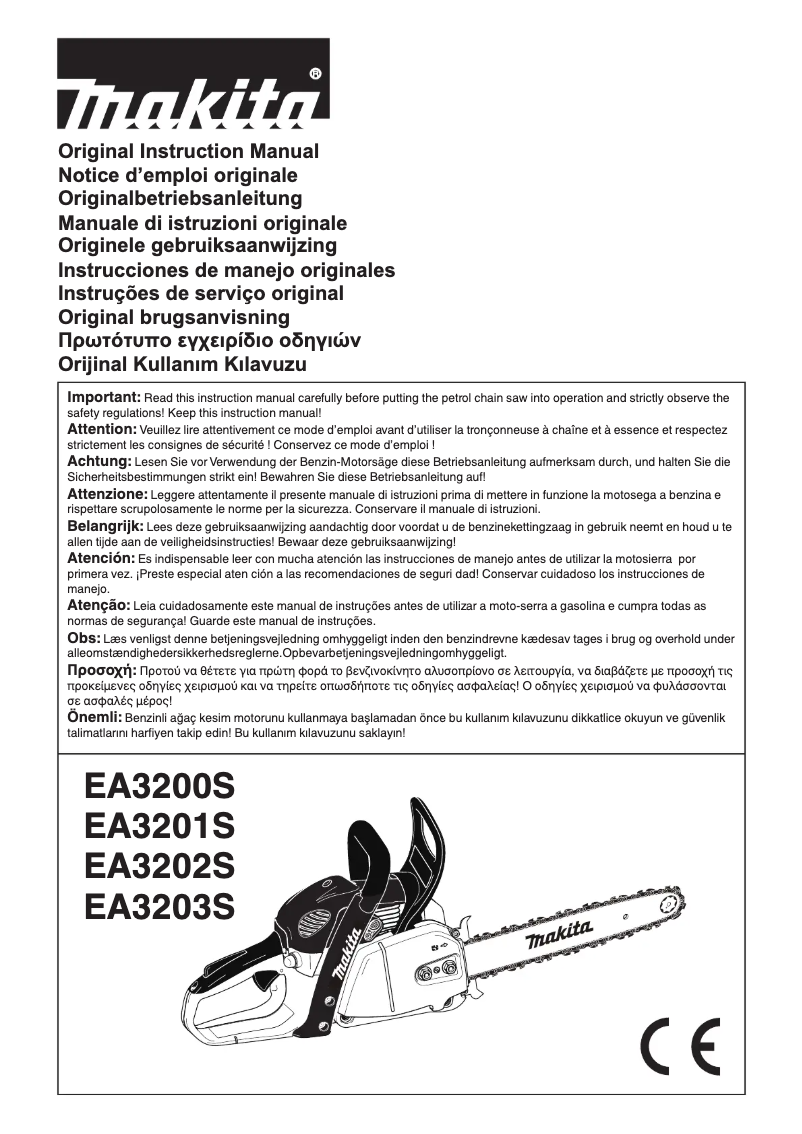 Page 1 de la notice Manuel utilisateur Makita EA3201S35A