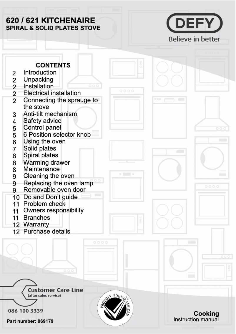 Page 1 de la notice Manuel utilisateur Defy DSS493