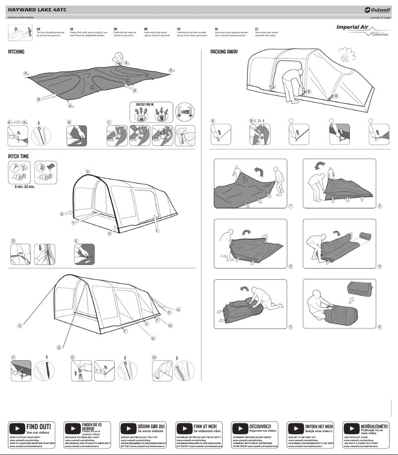Page 1 de la notice Mode d'emploi Outwell Hayward Lake 4ATC
