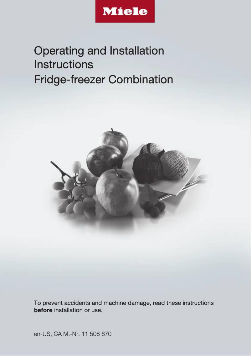 Page 1 de la notice Guide d'installation Miele KF 2902 SF