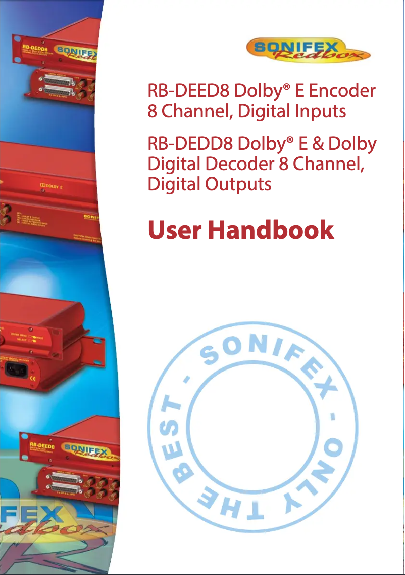 Page 1 de la notice Manuel utilisateur Sonifex Redbox RB-DEED8