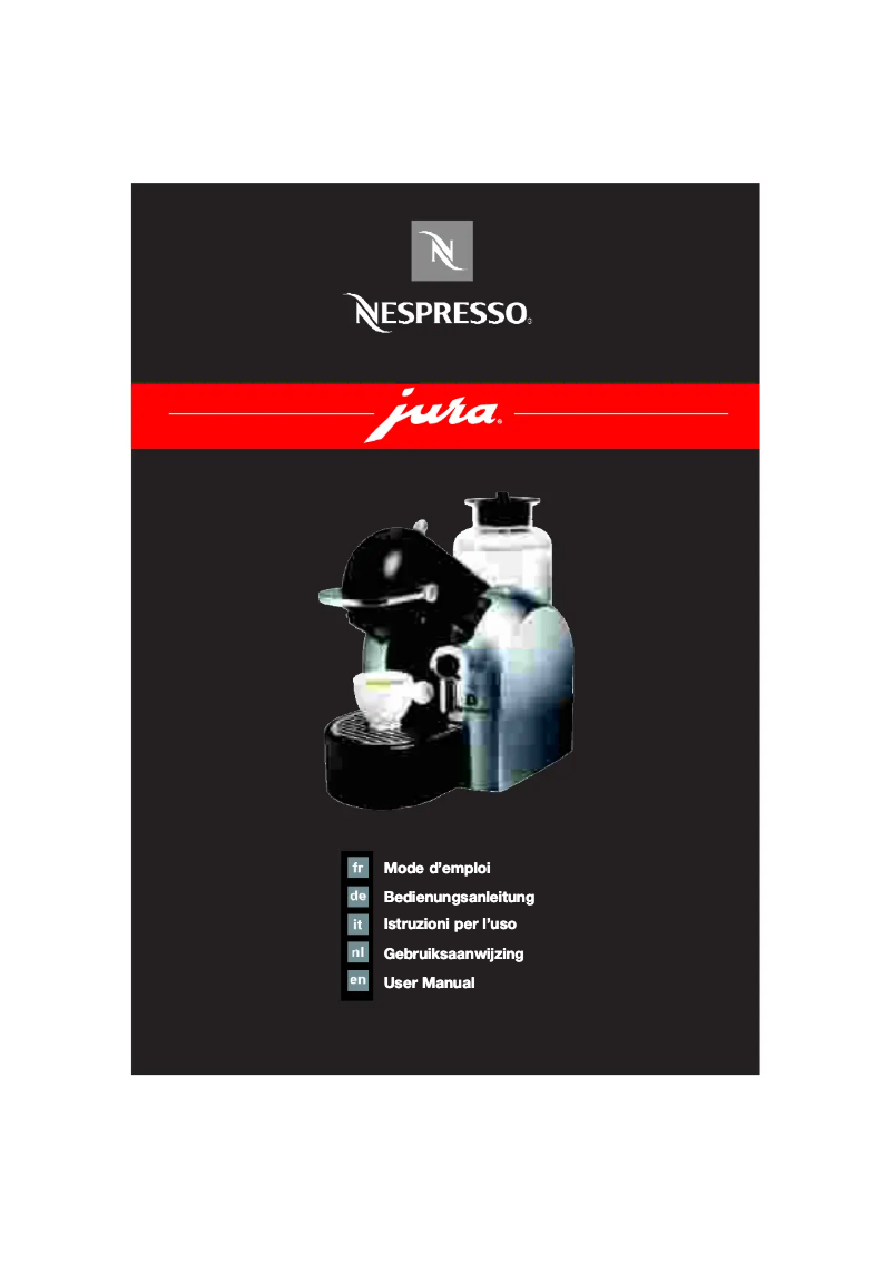 Page 1 de la notice Manuel utilisateur Jura Nespresso N5