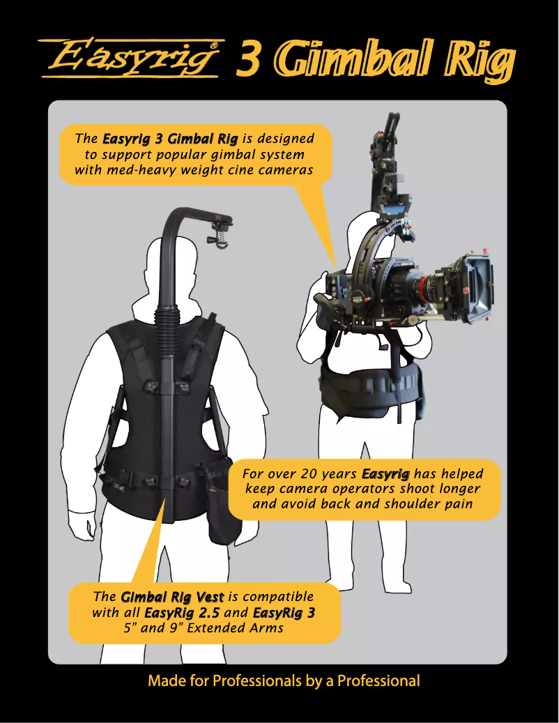 Página 1 del manual Folleto Easyrig Cinema 3