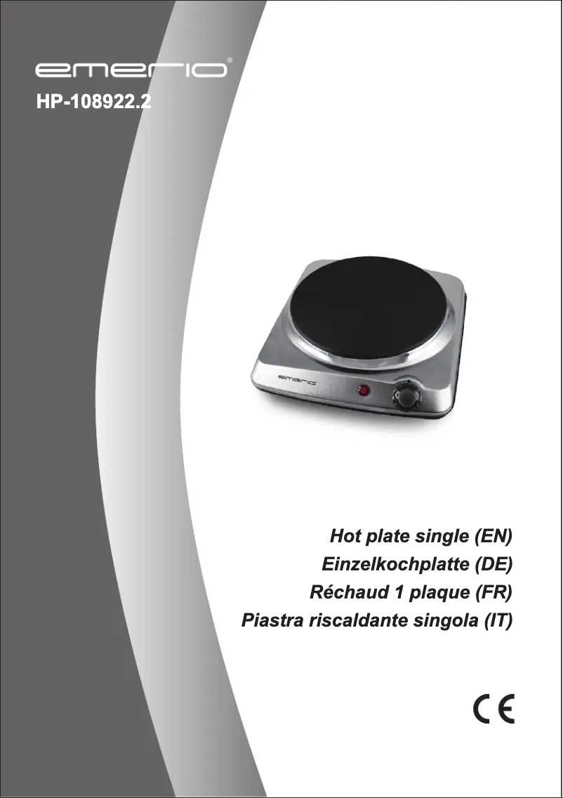 Page 1 de la notice Manuel utilisateur Emerio HP-108922