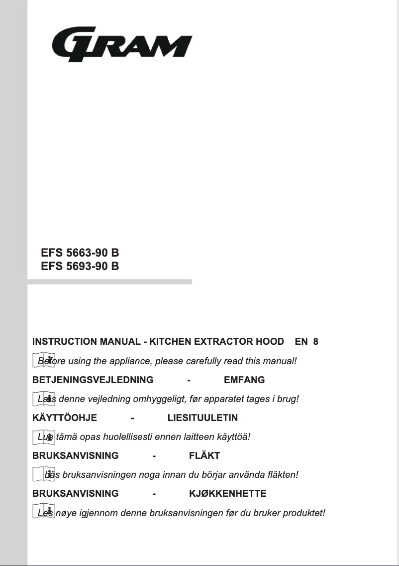 Page 1 de la notice Manuel utilisateur Gram EFS 5663-90 B