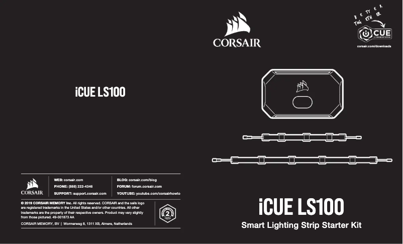 Page 1 de la notice Manuel utilisateur Corsair iCUE LS100