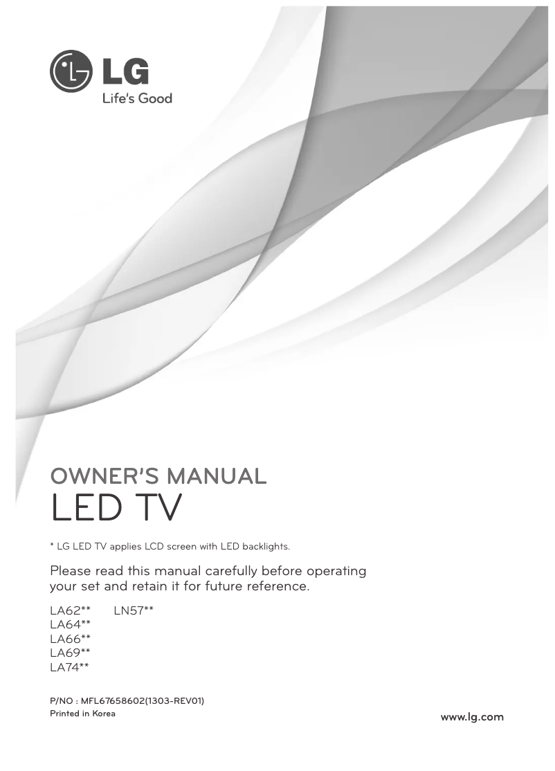 Page 1 de la notice Manuel utilisateur LG 32LA620S