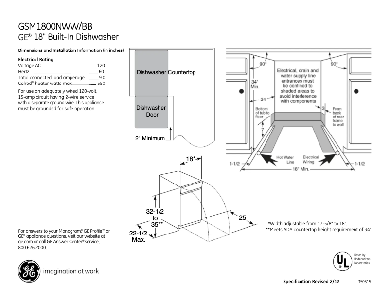 Image de la première page du manuel de l'appareil GSM1800NWW