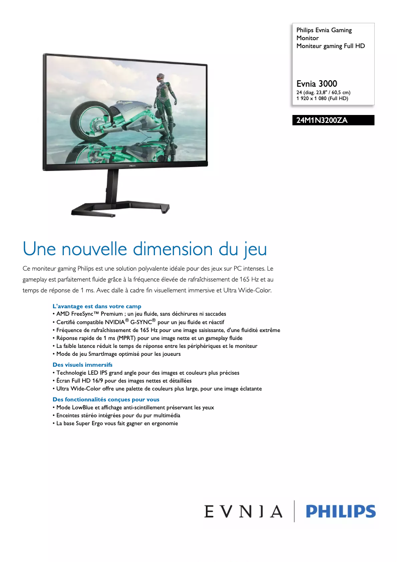 Image de la première page du manuel de l'appareil Evnia 24M1N3200ZA