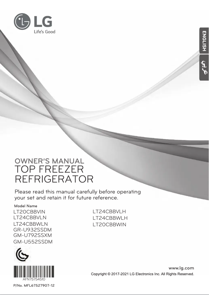 Page 1 de la notice Manuel utilisateur LG LT24CBBVLN