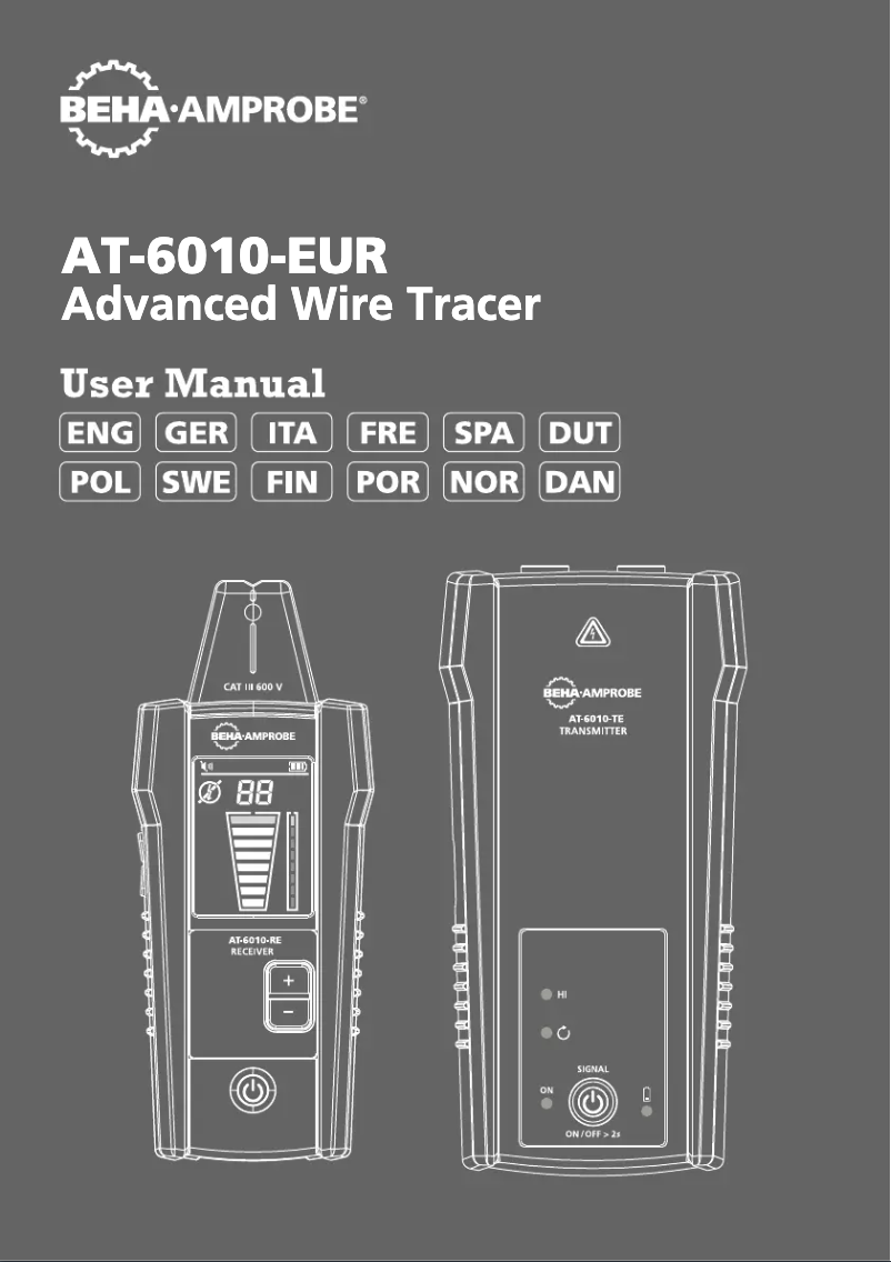 Page 1 de la notice Manuel utilisateur Beha-Amprobe AT-6010-EUR