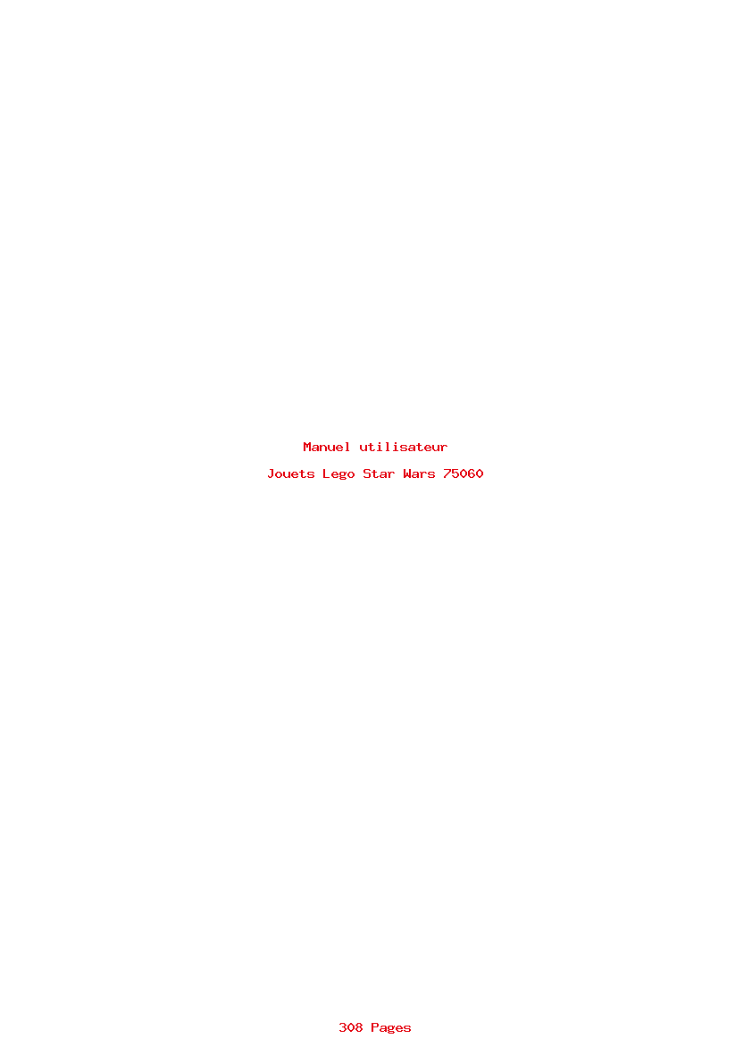 Page 1 de la notice Manuel utilisateur Lego Star Wars 75060