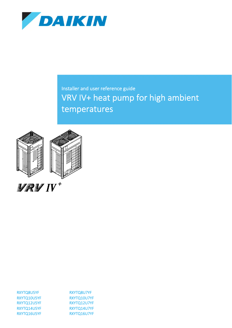 Página 1 del manual Manual de usuario Daikin RXYTQ34U5YF