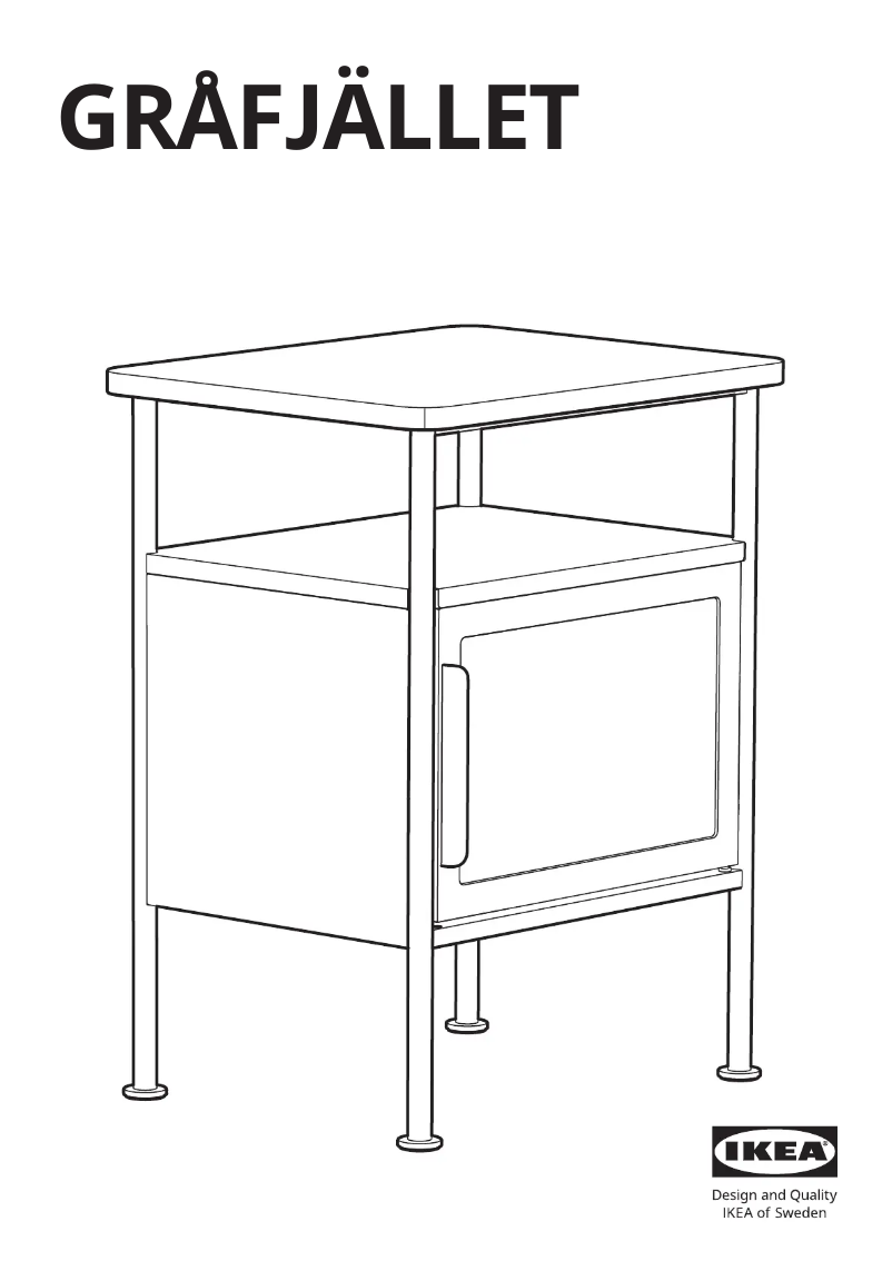 Page 1 de la notice Manuel utilisateur Ikea GRÅFJÄLLET 005.831.06