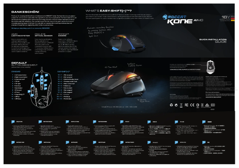 Page 1 de la notice Manuel utilisateur Roccat Kone Aimo
