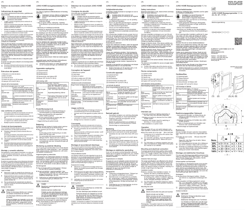 Page 1 de la notice Manuel utilisateur JUNG BTCD17181