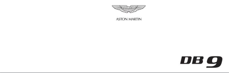 Page 1 de la notice Manuel utilisateur Aston Martin DB9 (2011)