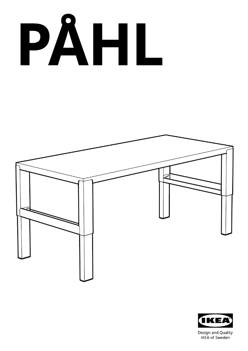 Page 1 de la notice Manuel utilisateur Ikea PÅHL 205.194.83