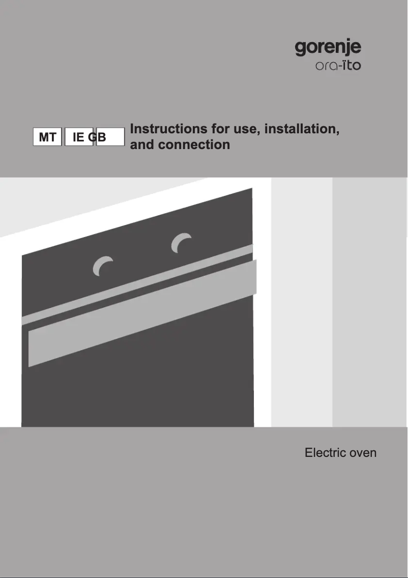 Page 1 of the manual Installation Guide Gorenje BO71ORAWUK