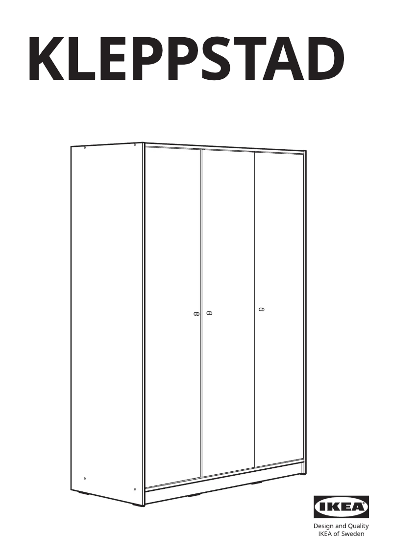Page 1 de la notice Manuel utilisateur Ikea KLEPPSTAD 705.458.99