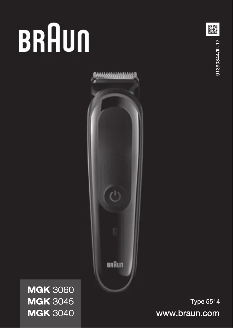 Page 1 de la notice Manuel utilisateur Braun MGK3045