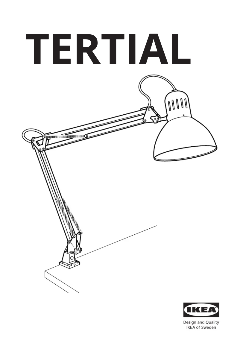 Page 1 de la notice Manuel utilisateur Ikea TERTIAL 303.554.38
