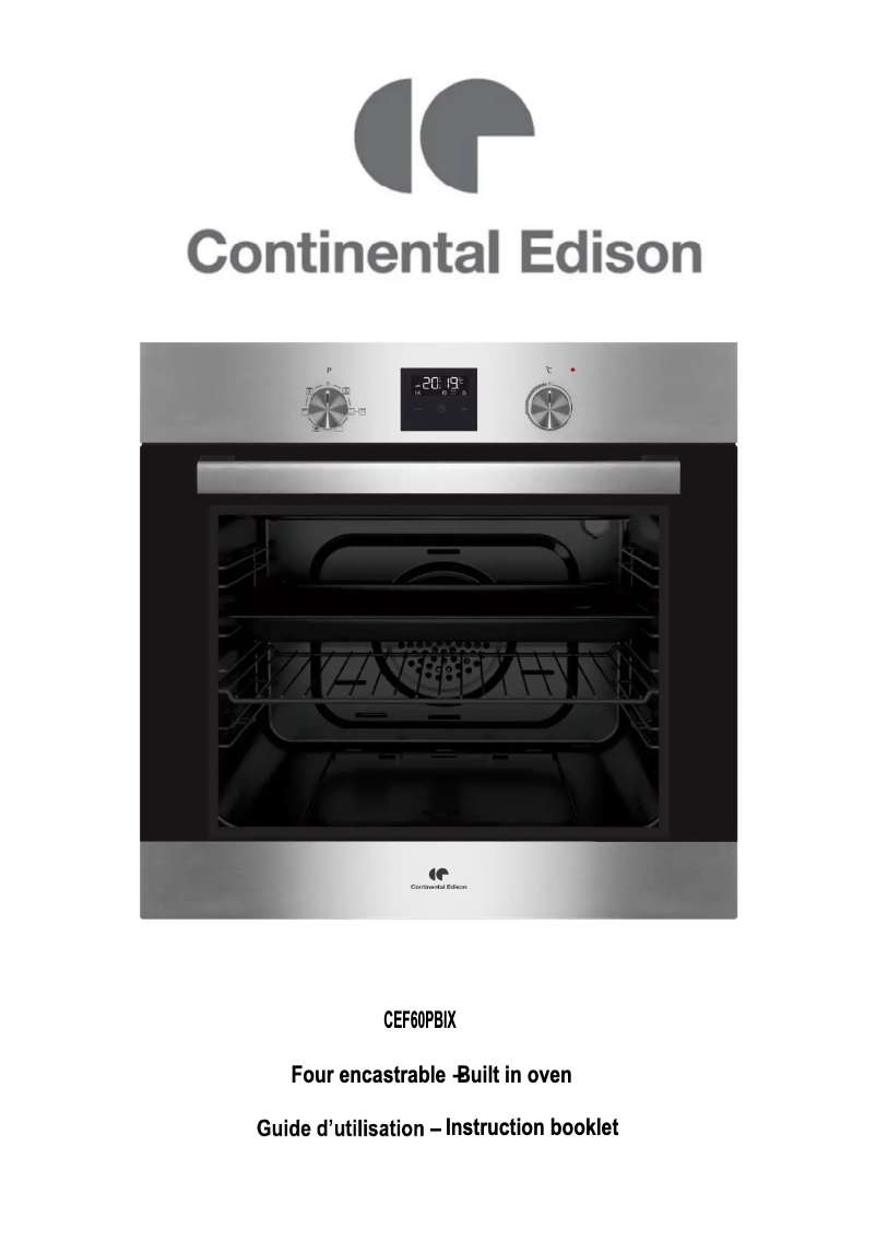 Page 1 de la notice Manuel utilisateur Continental Edison CEF60PBIX