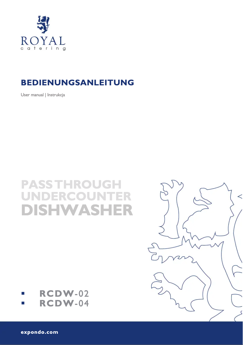 Page 1 de la notice Manuel utilisateur Royal Catering RCDW-02