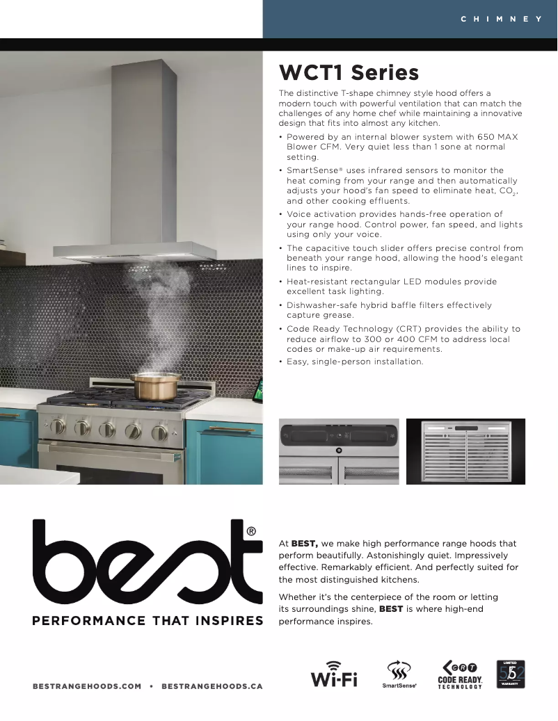 Página 1 del manual Ficha técnica Best WCT1366SS