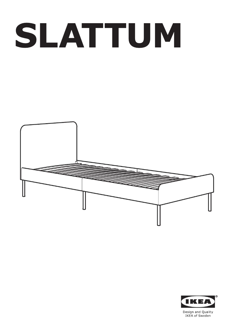 Page 1 de la notice Manuel utilisateur Ikea SLATTUM 204.502.28