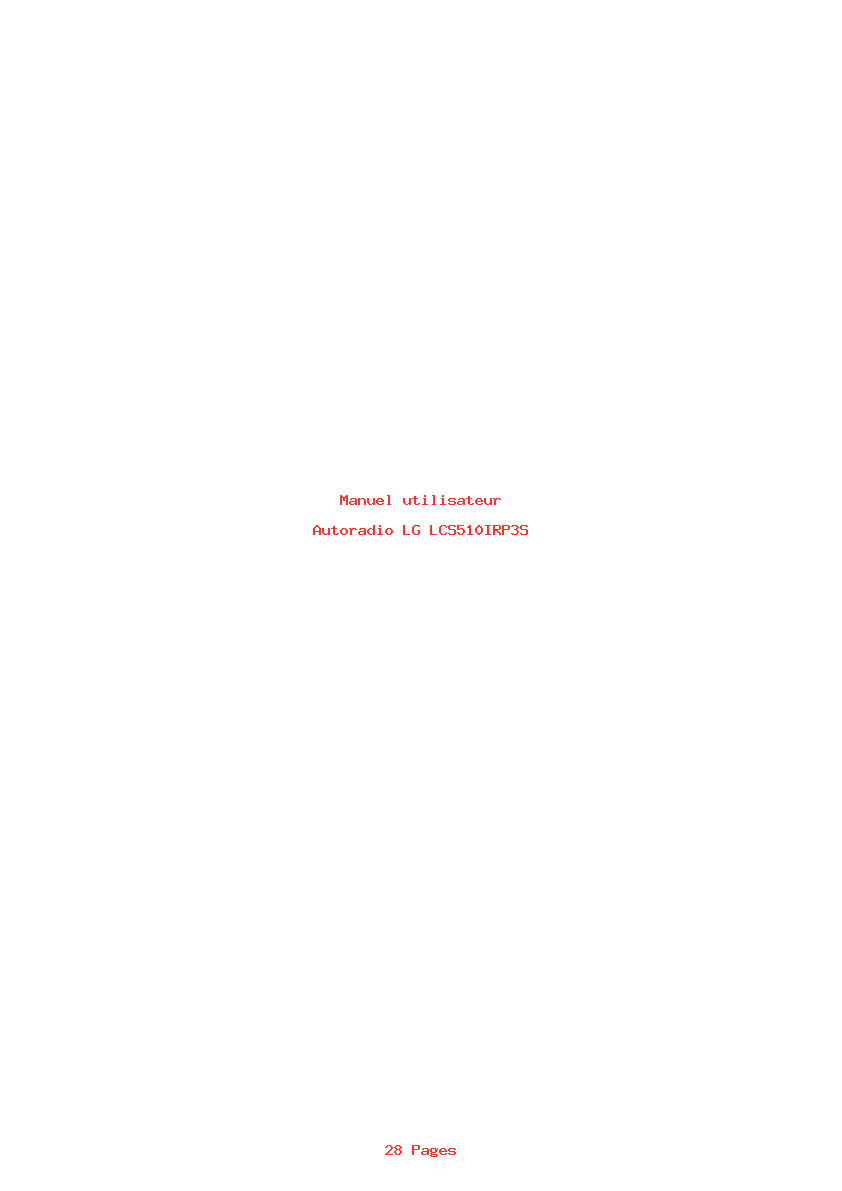 Page 1 de la notice Manuel utilisateur LG LCS510IRP3S