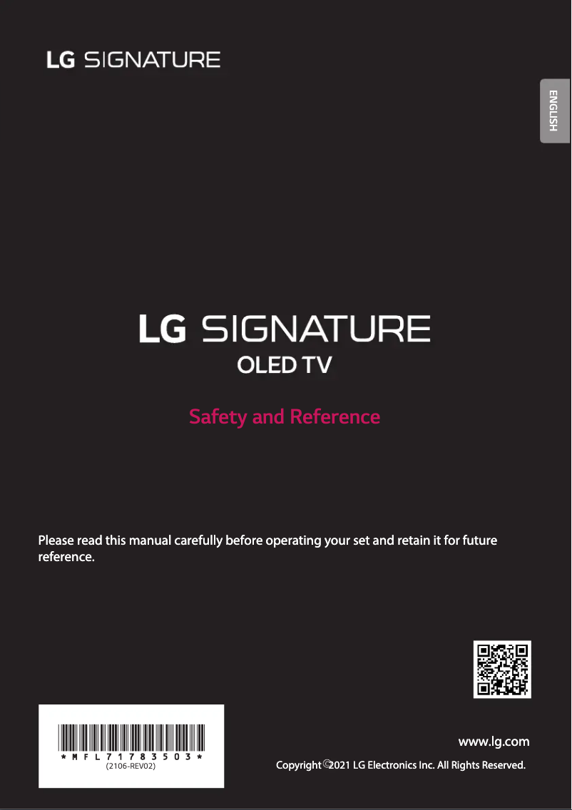 Page 1 de la notice Manuel utilisateur LG OLED88Z19LA.AVS