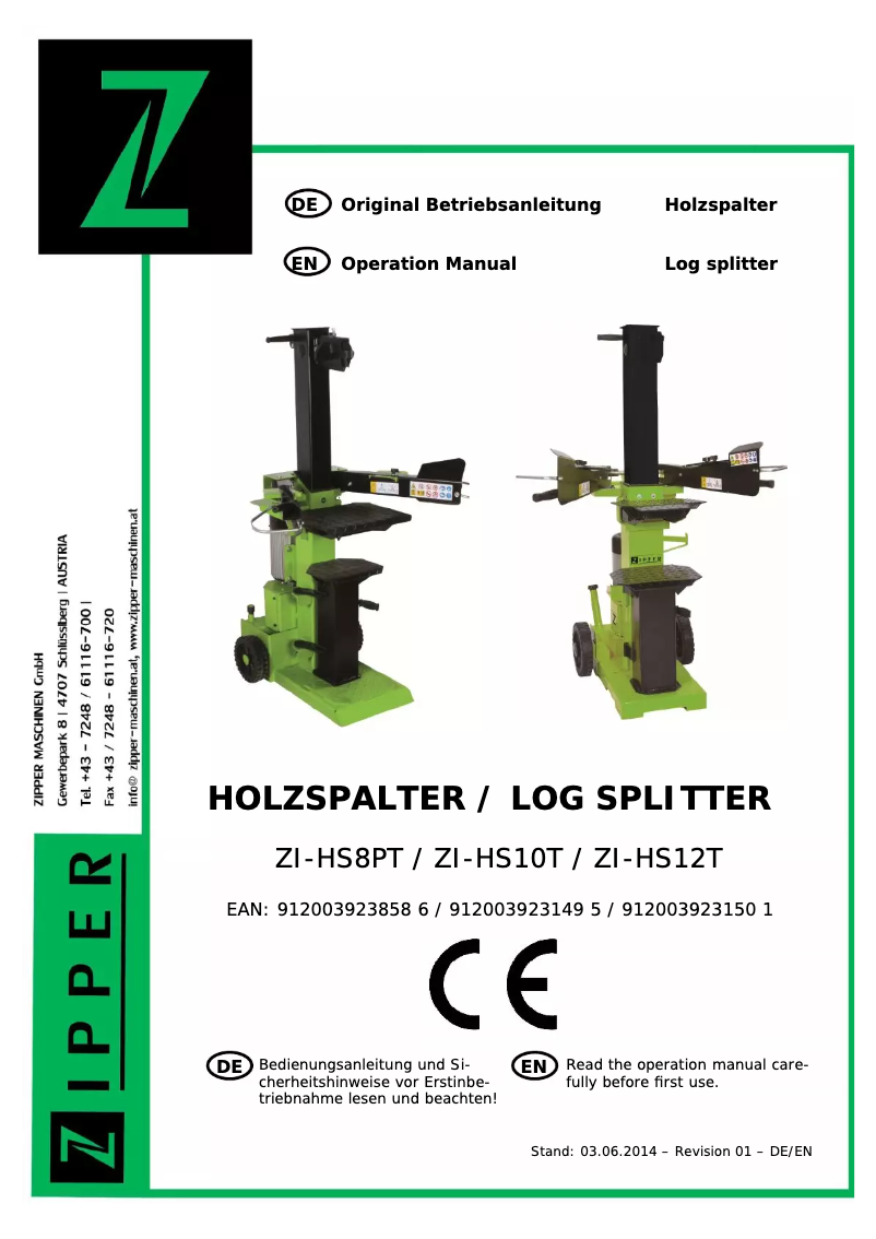 Page 1 de la notice Manuel utilisateur Zipper ZI-HS12PT