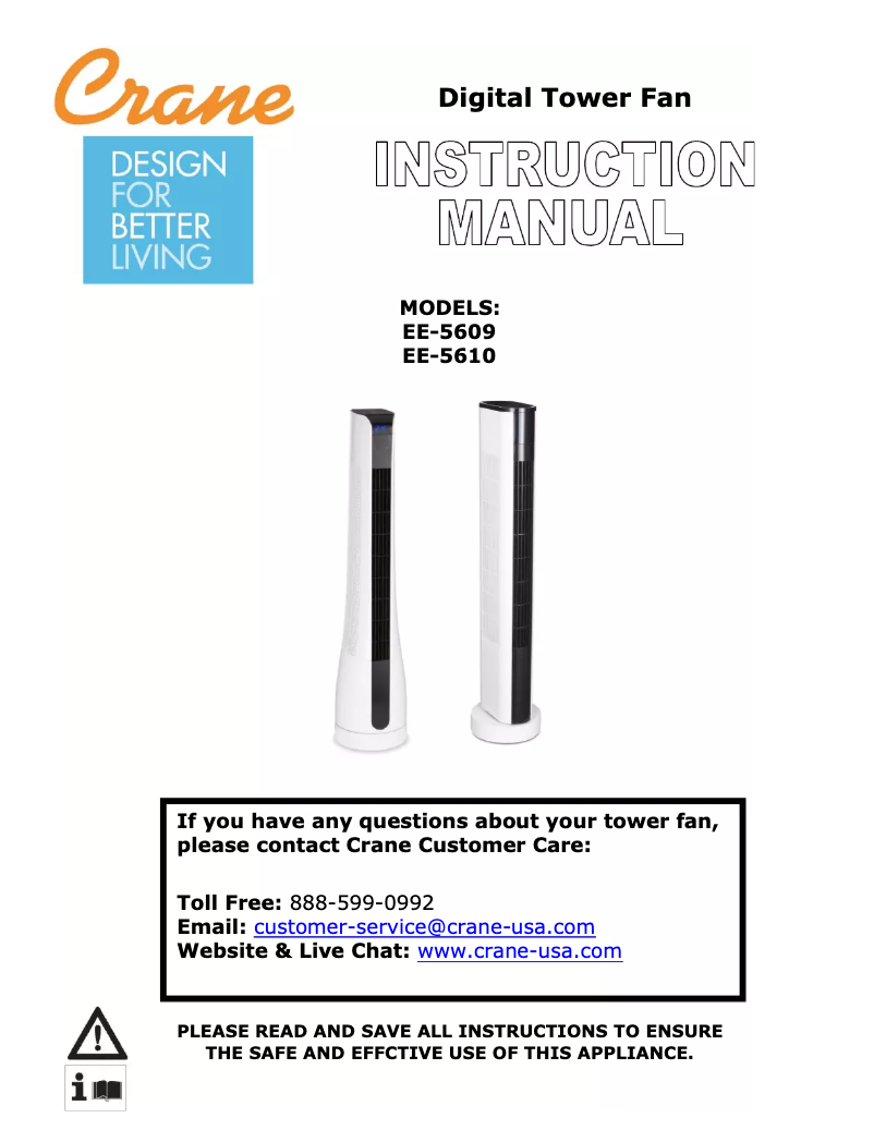 Page 1 de la notice Manuel utilisateur Crane EE-5610