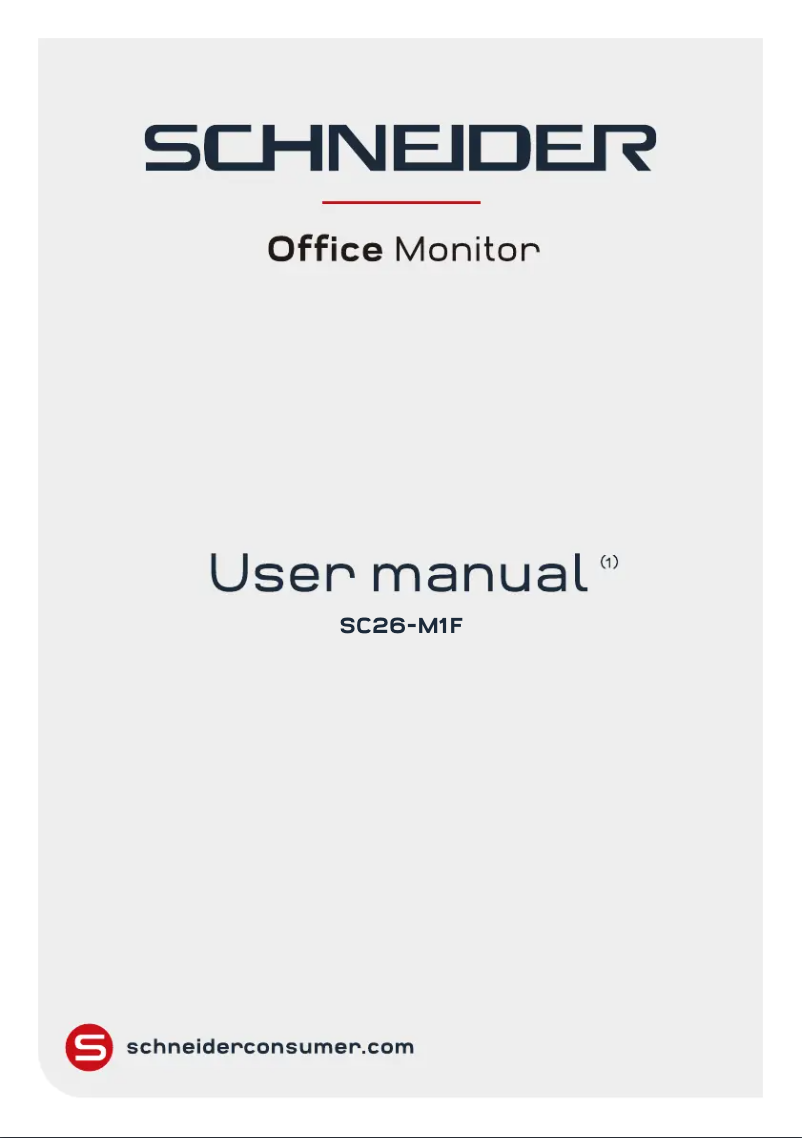 Página 1 del manual Manual de usuario Schneider SC26-M1F