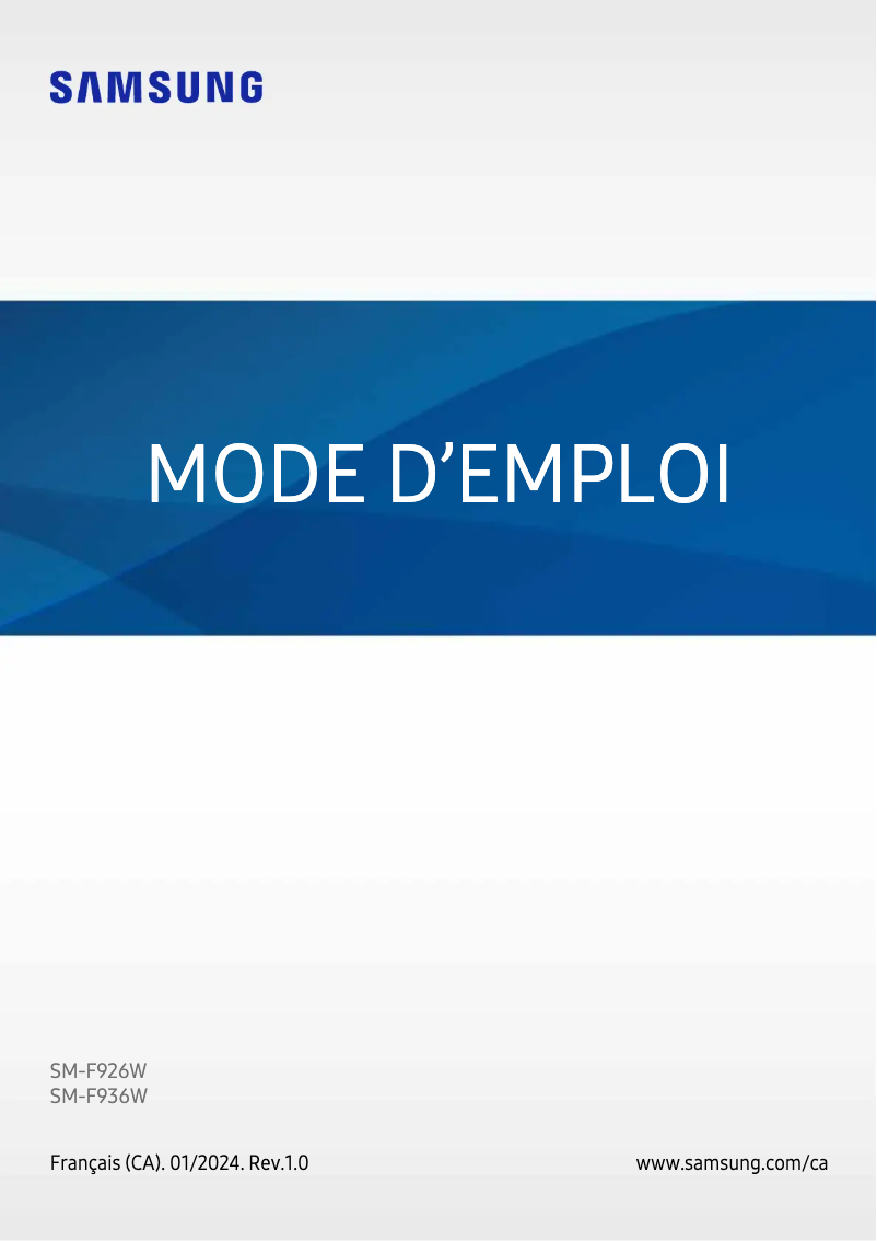 Page 1 de la notice Manuel utilisateur Samsung Galaxy Z Fold 4