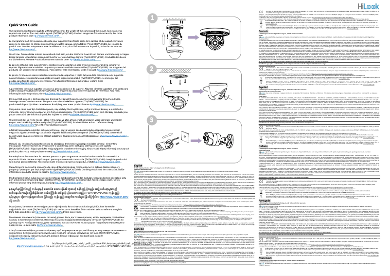 Página 1 del manual Guía de inicio rápido Hikvision THC-D320-VF