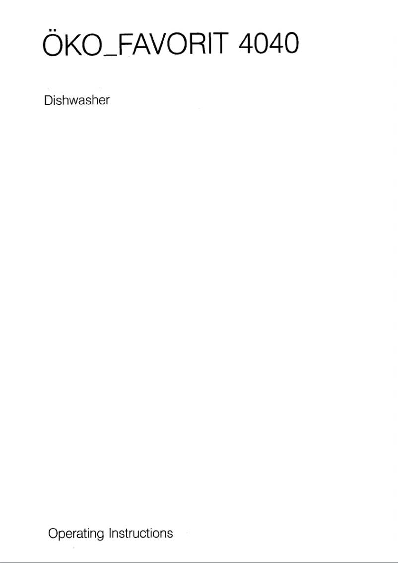 Page 1 de la notice Manuel utilisateur AEG Favorit 4040 BIO W