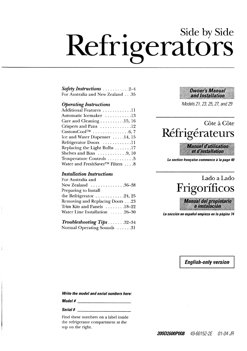 Página 1 del manual Manual de usuario De Dietrich 27