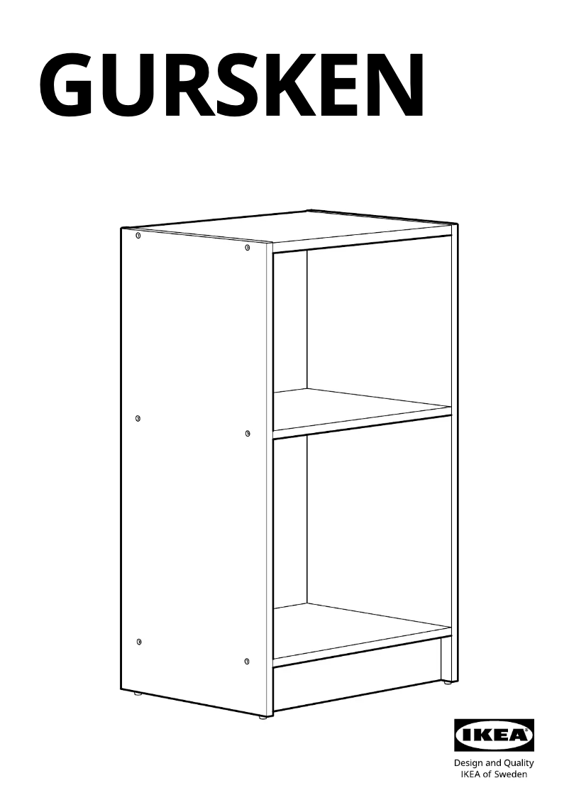 Page 1 de la notice Manuel utilisateur Ikea GURSKEN 804.863.28