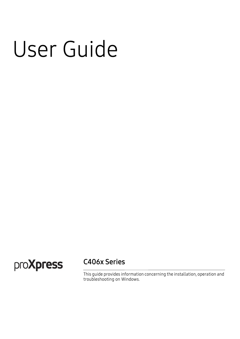 Página 1 del manual Manual de usuario Samsung ProXpress SL-C4062FX