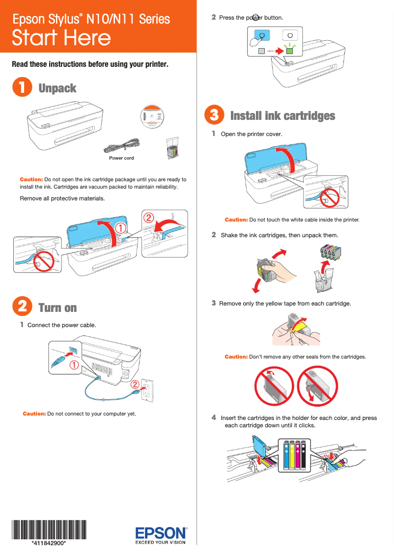 Página 1 del manual Manual de usuario Epson Stylus N11